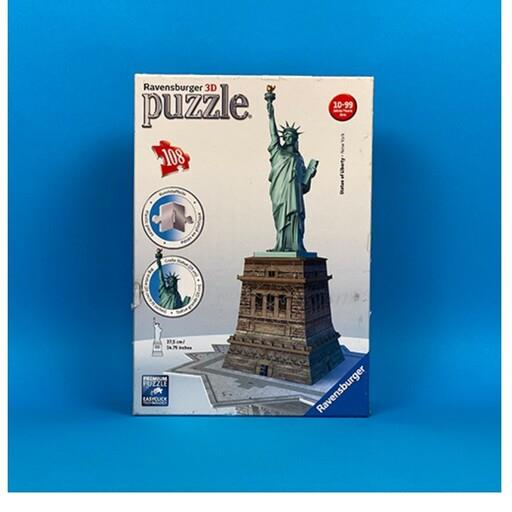 پازل 108 تکه 3 بعدی رونزبرگر طرح New York Statue of Liberty (مجسمه آزادی نیویورک)12584 Ravensburger